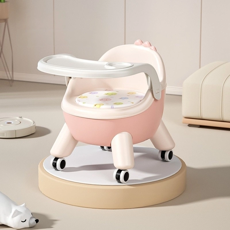 Baby Dining Chair, Infant Sit‑Up Booster Seat, Low‑Profile Toddler Chair with Removable Tray & Sound‑Making Seat