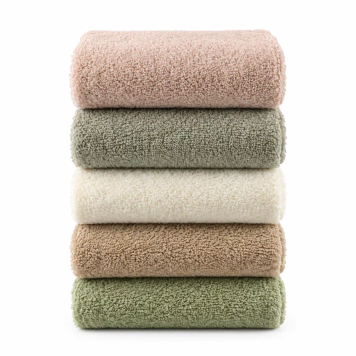 Vosges Double-Sided Terry Cotton Towel, Xinjiang Cotton Water Absorbent Face Towel, Soft Household Bath Hand Towel for Bathroom Dorm Students, Random Color, 34×80cm
