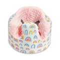 Replacement Knitted Fabric Seat Cover Compatible with Bumbo Baby Floor Seat, Soft Minky Inner Baby Chair Slipcover