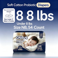 Chiaus Platinum Cottony Soft Probiotic Baby Disposable Diapers, NB to M Sizes
