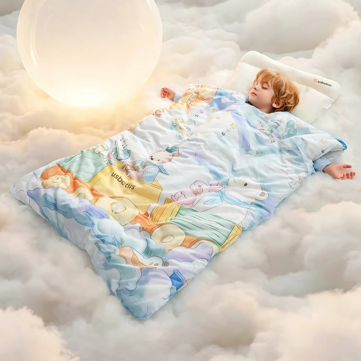Usbetas Baby Wearable Blanket, Thick Warm Toddler Sleep Sack for Autumn & Winter, 100 × 120 cm
