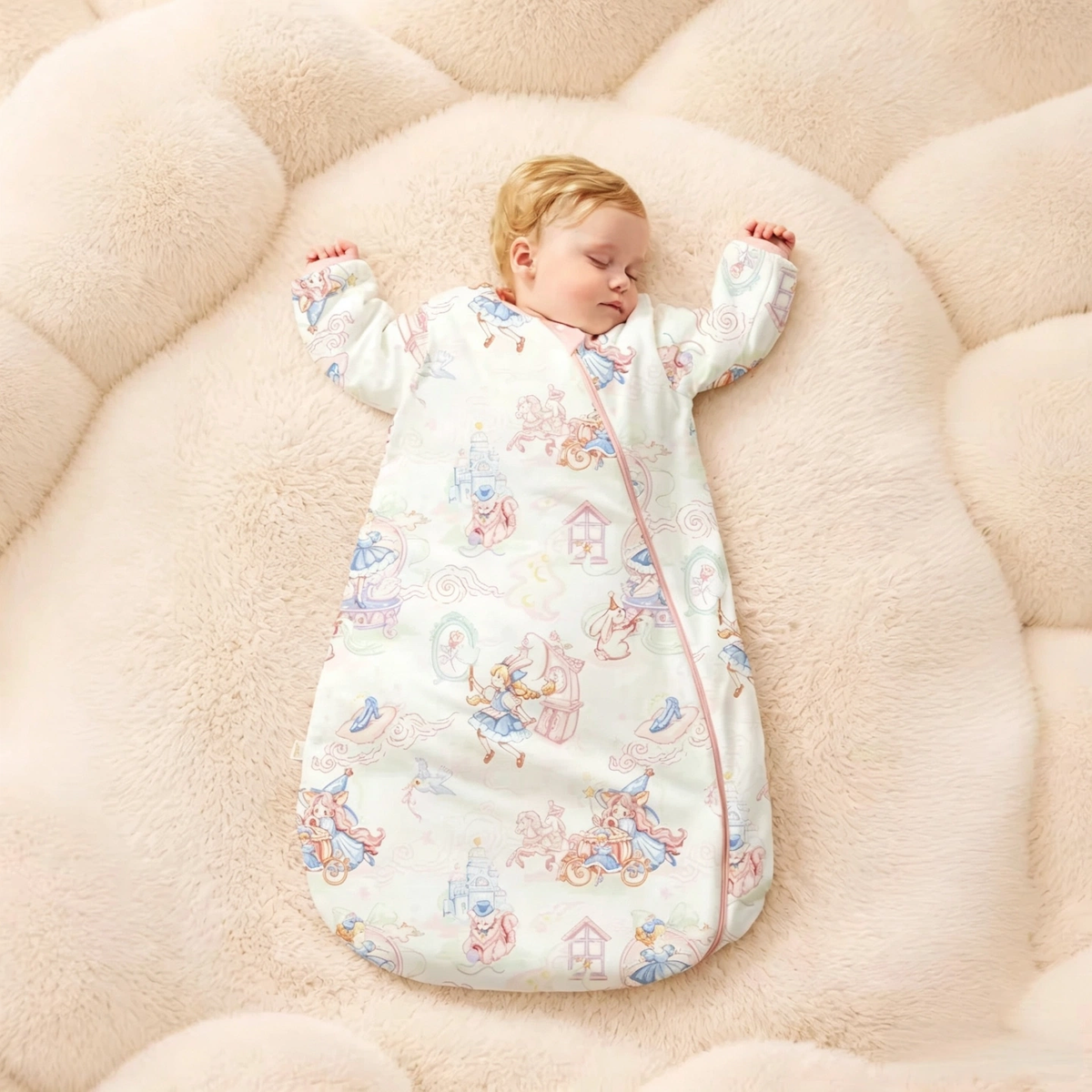 Usbetas Baby Sleep Sack, 100% Cotton Newborn Wearable Blanket, All‑in‑One Anti‑Kick Sleeping Bag for Spring Autumn Winter