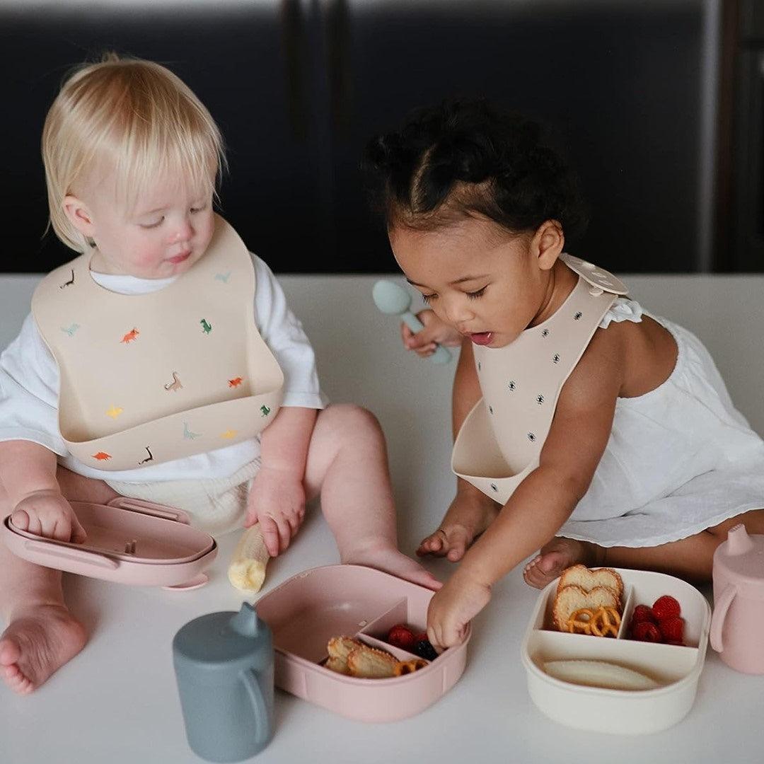 Mushie Silicone Baby Bib - Dinosaurs