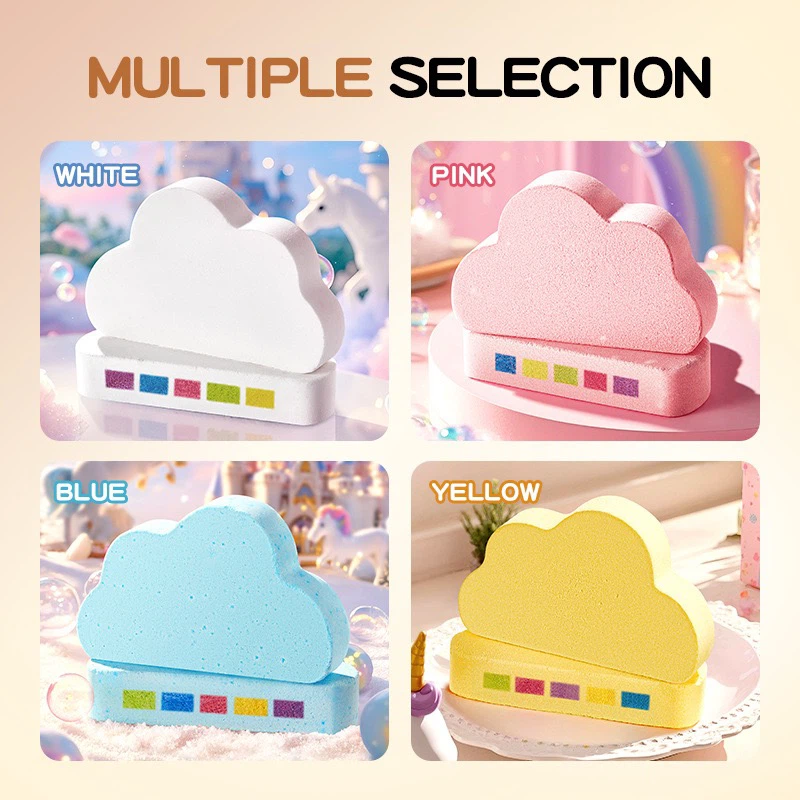 SADOER Cloud‑Shaped Rainbow Bath Bombs 100g