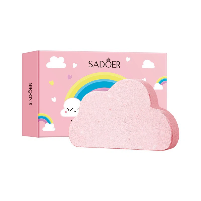 SADOER Cloud‑Shaped Rainbow Bath Bombs 100g