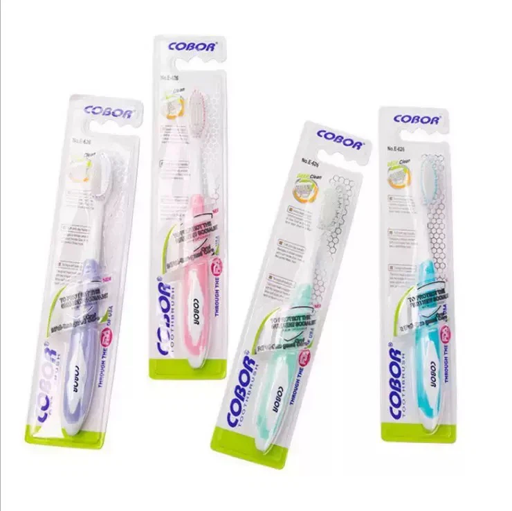 COBOR Adult Soft‑Bristle Toothbrushes, Individually Wrapped Gum‑Protective Deep Clean Manual Toothbrush for Daily Oral Care, Multi‑Color