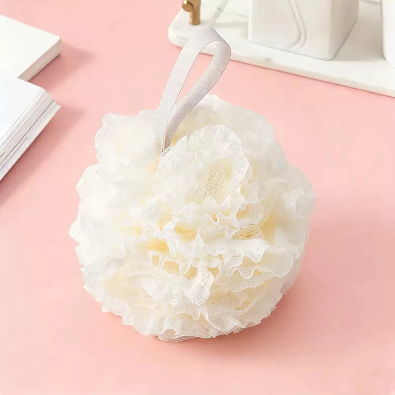 Large Lace Bath Pouf Ultra‑Soft Shower Ball, Durable Quick‑Drying