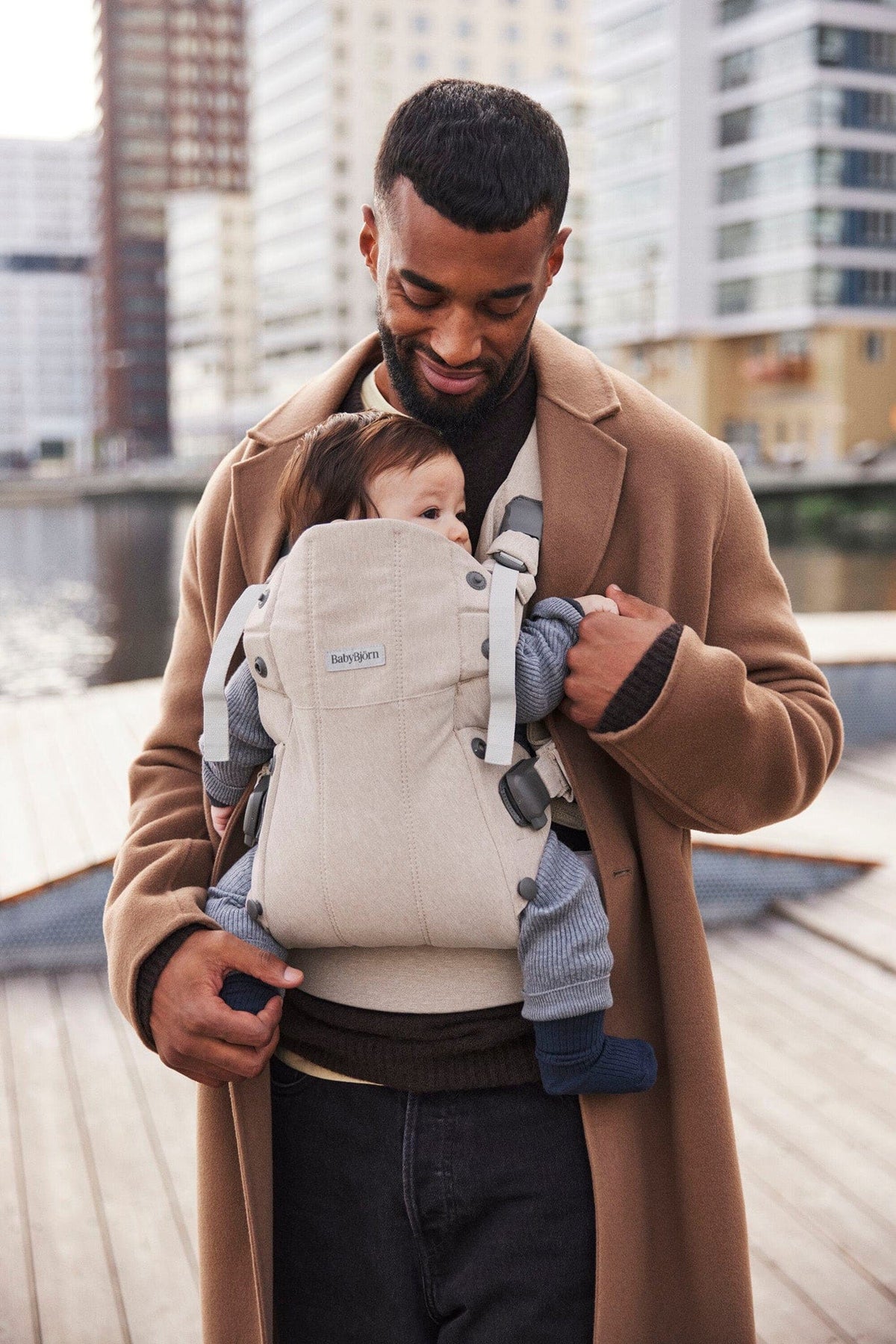 BabyBjörn Baby Carrier Harmony Woven Melange, Light Beige